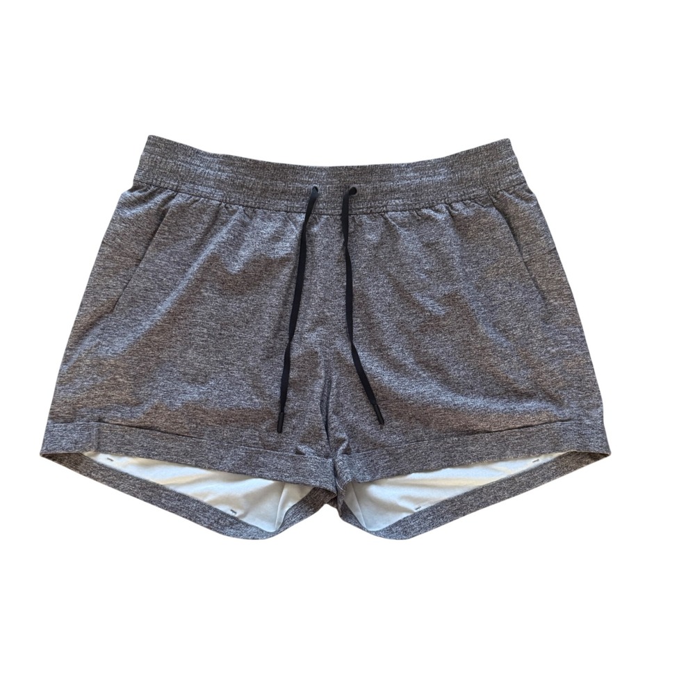 Lululemon On the Fly Short Heathered Gray Luxtreme W7ANHS Size 10 - Picture 2 of 9